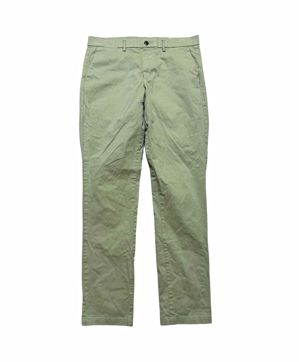 GAP Chino Pants Mens 34W Beige Cotton Stretch Twill Straight Flat Front Pockets